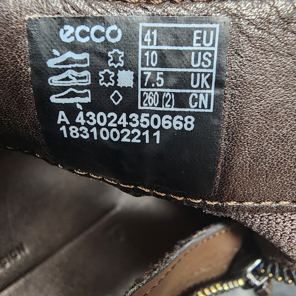 Ecco Women's Soft 7 Black Powder Zip Bootie Size 10 - Picture 6 of 15